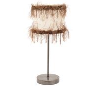 Abrila Hilos Beige - Lámpara Sobremesa Clásico 1Xe14 17 Cm