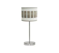 Sobremesa ivanna 1xe14 niquel/blanco-madera gris 43x17x17 cm