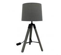Sobremesa julen 1xe27 madera gris/negro 52x24x24 cm