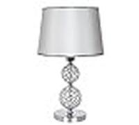 Sobremesa kegan cristal 1xe27 cromo con pantalla 50x30d