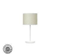 Sobremesa moda 1xe14 blanco/cañizo blanco 42x17x17 cm