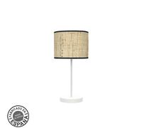 Sobremesa moda 1xe14 blanco/cañizo oscuro 42x17x 17 cm