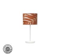 Sobremesa moda 1xe14 blanco/hoja caldera 42x17x17cm