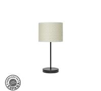 Sobremesa moda 1xe14 negro/cañizo blanco 42x17x17 cm