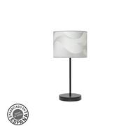 Abrila Moda Negro/Ola Gris - Lámpara Sobremesa Moderno 1Xe14 17 Cm