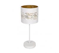 Sobremesa niebla 1xe14 blanco/blanco-oro 43x17x17 cm