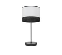 Abrila Olga Blanco/Madera Negra - Lámpara Sobremesa Moderno 1Xe14 18 Cm