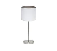 Sobremesa tatiana 1xe14 niquel/blanco-mad.gris 42x17x17 cm