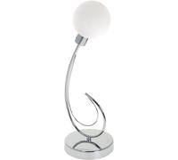 Sobremesa vita 1xg9 al.44xd.15cm en cromo con bola de cristal blanca