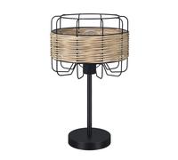 Sobremesa zenda 1xe27 forja/ratan 44x25x25 cm