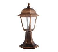 Sobremuro exterior albahaca 1xe27 oro viejo ip44 policarbonato 41,5x16