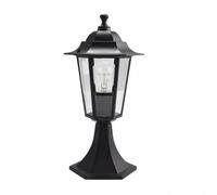 Sobremuro exterior aluminio auriga 1xe27 negro 38x19x19 cm ip44