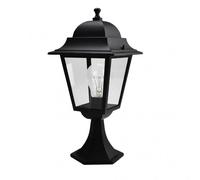 Sobremuro exterior aluminio spica 1xe27 negro ip44 46x21,5x21,5 cm