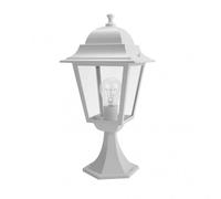 Sobremuro exterior aluminio spica1xe27 blanco ip44 46x21,5x21,5 cm