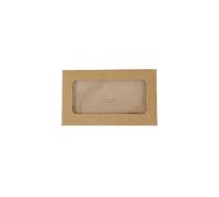 Sobres 100 Uds. Sobres for almacenamiento de tarjetas postales 10x6cm Kraft en blanco Mini sobres papel for ventana sobre for regalo(Brown)
