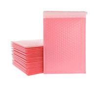 Sobres acolchados de burbujas for correo, envoltura forrada a granel, bolsas Polymailer for envío, embalaje, autosellado, 100 Uds para Cosméticos(Pink,18 * 23cm)