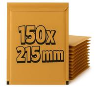 Sobres Acolchados de Burbujas, Sobres Resistentes con Burbujas, Sobres Papel Kraft, Cierre Autoadhesivo, Envuelve y Protege tus envíos, Color Marrón, Tamaño 150 x 215 mm, Pack de 50 unidades