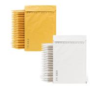 Sobres Acolchados, Sobre Acolchado para Envios, Sobres Burbujas color Kraft y Blanco, Bolsas para Envíos de Paquetes Varios Tamaños, Sobres de Envio · m-office (100x165mm, 50uds)