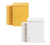 Sobres Acolchados, Sobre Acolchado para Envios, Sobres Burbujas color Kraft y Blanco, Bolsas para Envíos de Paquetes Varios Tamaños, Sobres de Envio · m-office (220x340mm, 50uds)