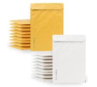 Sobres Acolchados, Sobre Acolchado para Envios, Sobres Burbujas color Kraft y Blanco, Bolsas para Envíos de Paquetes Varios Tamaños, Sobres de Envio · m-office (220x260mm, 20uds)