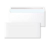 Sobres de Papel, Sobre Blanco Americano Sin Ventana, Medida 220 x 110 mm, Sobres Papel Blancos para Cartas y Documentos, Sobres 90 g/m² con Cierre Autoadhesivo · m-office (50 uds)