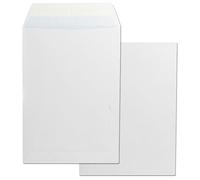 Sobres de Papel, Sobre Bolsa Papel color Blanco, Sobre Folio Especial 260 x 360 mm, Sobre Papel con Cierre Tira de Silicona para Documentos, Envíos o Almacenaje · m-office (2000 uds, 260x360mm)