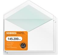 Sobres Papel, Sobres de Papel Blanco con Solapa de Pico, Sobres para Invitaciones y Cartas, Sobres de Papel para Tarjetas Regalo, Cumpleaños, Boda o Comunión - Ofituria (145x200mm, 2000 uds)