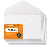 Sobres Papel, Sobres de Papel Blanco con Solapa de Pico, Sobres para Invitaciones y Cartas, Sobres para Tarjeta de Visita, Sobres Papel para Tarjetas Regalo, Cumpleaños - Ofituria (70x105mm, 25 uds) 5