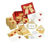 Sobres para tarjetas de San Valentín - Mini bolsas para cartas, soporte de mensaje de papel, juego de pegatinas románticas, accesorios decorativos de papelería para parejas,