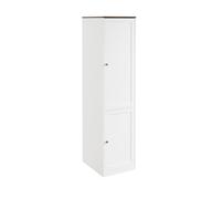 SoBuy Armario Ropero Moderno con Estantes y Barra, Blanco Armario alto de dos secciones compartimento superior con KSB03-W