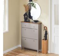 SoBuy, armario con 2 puertas, mueble de almacenamiento, color gris, diseño moderno, modelo FSR89-KA