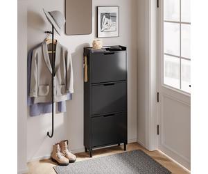 SoBuy, armario con 3 puertas, mueble de almacenamiento, color , diseño moderno, modelo FSR151-H-E-SCH