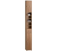 SoBuy: Armario de almacenamiento para baño, armario estrecho, mueble para baño, armario para inodoro, dimensiones: 20 cm de ancho x 20 cm de profundidad x 180 cm de alto