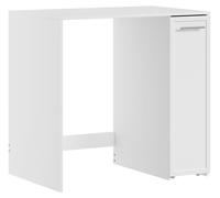 SoBuy Armario Lavandería Estrecho con Cajón y Estantes, Mueble Organizador para Lavadora, Blanco Armario alto y BZR229-W