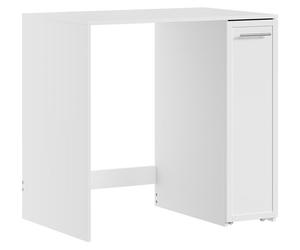 SoBuy Armario Lavandería Estrecho con Cajón y Estantes, Mueble Organizador para Lavadora, Blanco Armario alto y BZR229-W