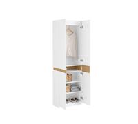 Sobuy armario multiusos escobero armario dormitorio ropero con 2 puertas 61 x 30 x 192 cm blanco ksb01-w 30 cm