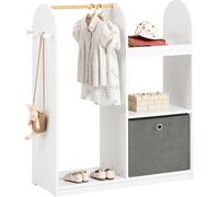 SoBuy: Armario para niños, perchero para habitación infantil, perchero para ropa infantil, barras para colgar, armario, armario con 3 estantes