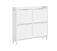 Sobuy armario para zapatos con puertas fsr100-e-w | blanco | 100x19x93 cm | mdf 19 cm