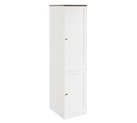 SoBuy Armario Ropero Moderno con Estantes y Barra, Blanco Armario alto de dos secciones compartimento superior con KSB03-W