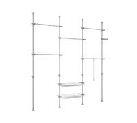 SoBuy Armario Vestidor Ajustable Gris Claro Metálico 108.5x29x16cm Light gray