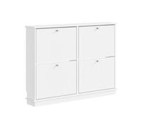 Sobuy armario zapatero con 4 puertas fsr216-w | blanco | 105x18x78 cm | mdf 18 cm