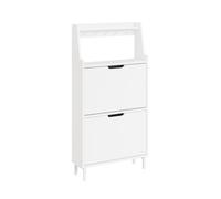 Sobuy armario zapatero con perchero fsr221-w | blanco | 60x19x119 cm | mdf lacado 119 cm