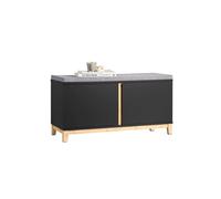Sobuy banco de almacenamiento con 2 puertas negro fsr117-sch