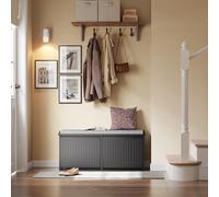 SoBuy Banco FSR98-XL con espacio de almacenamiento, banco para zapatos con asiento, hasta 158kg 100x46x26CM Negro