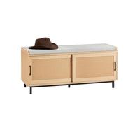 SoBuy Banco zapatero FSR154-N 2 puertas 110 x 40 x 49 cm Natural
