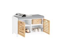 SoBuy Banco Zapatero con 2 Puertas 71x35x43cm para recibidor