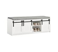 SoBuy Banco Zapatero con Puerta corrediza 120x35x45cm para recibidor