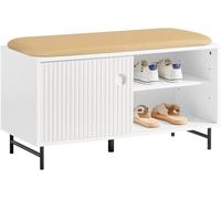 SoBuy Banco Zapatero con Puertas correderas 85x37x49cm para recibidor