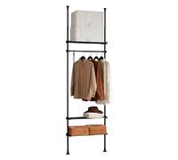 SoBuy barra telescópica para ropa con estantes, dormitorio
