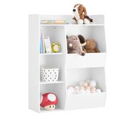 SoBuy KMB55-K Estantería infantil con 5 compartimentos abiertos Estantería infantil para almacenamiento de juguetes BLANCO